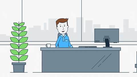 Employee Working on Desktop