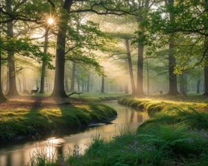 Misty Forest Dawn